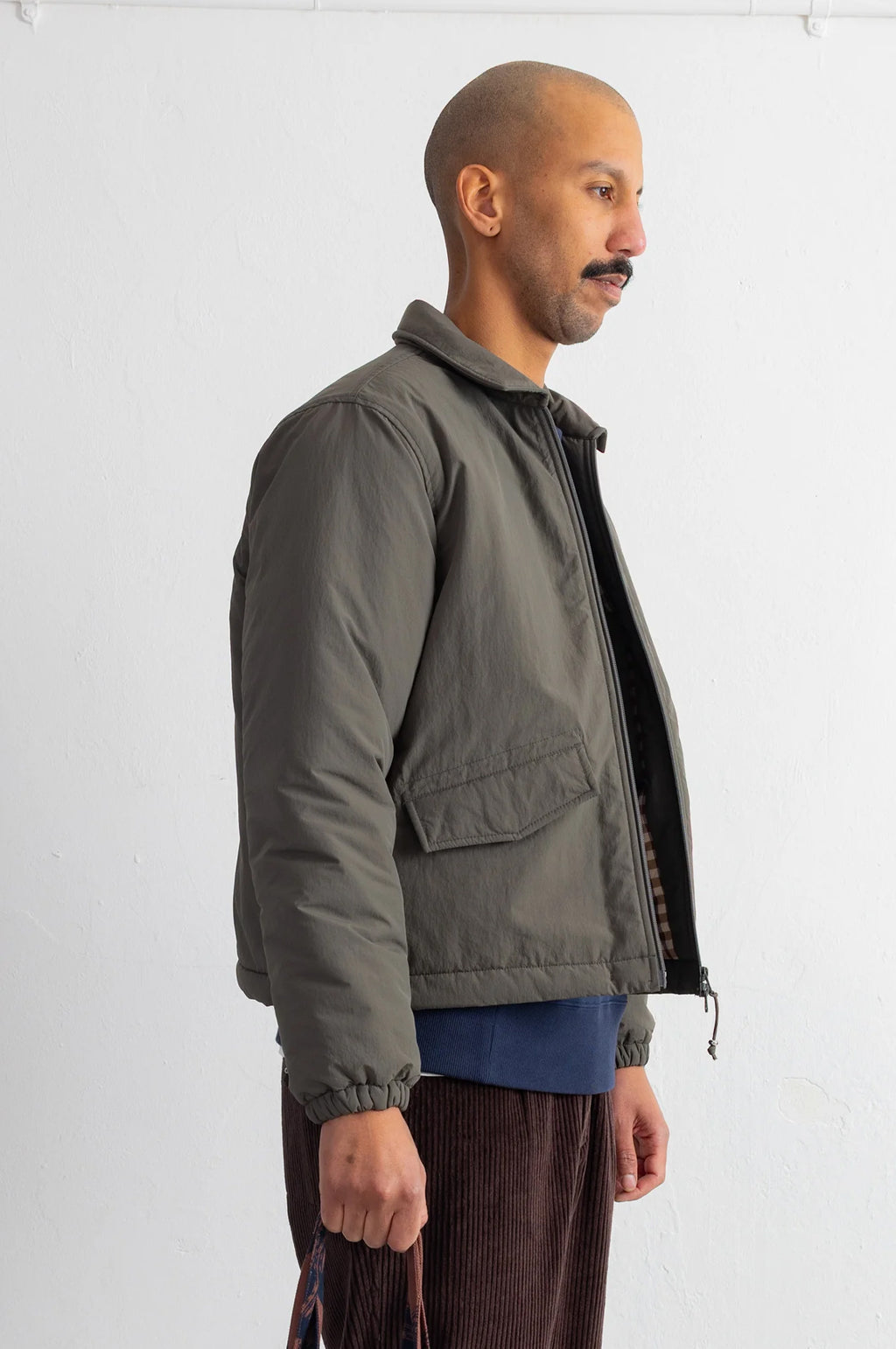 Wadded Bomber Dark Olive