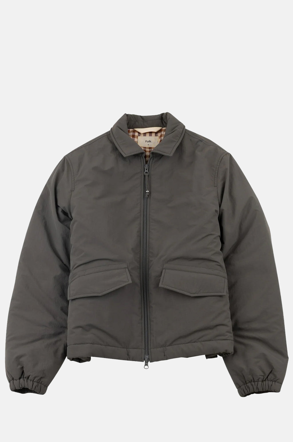 Folk Wadded Bomber Dark Olive.