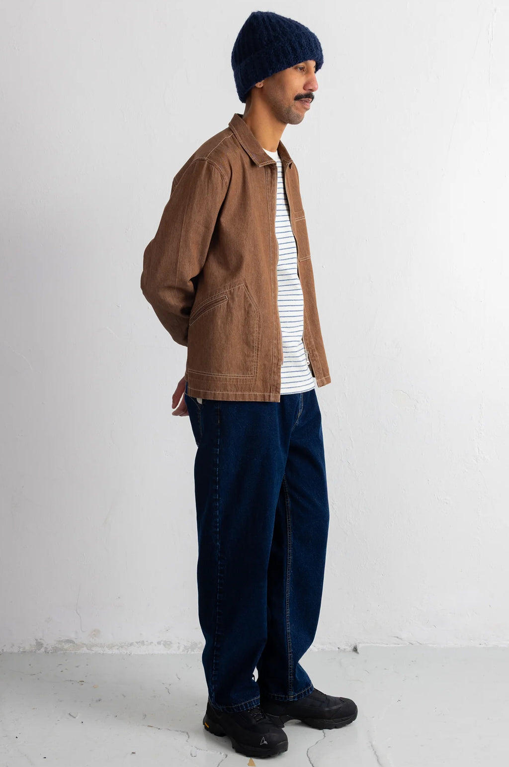 Zip Overshirt Mink Twill Denim
