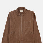 Folk Zip Overshirt Mink Twill Denim.