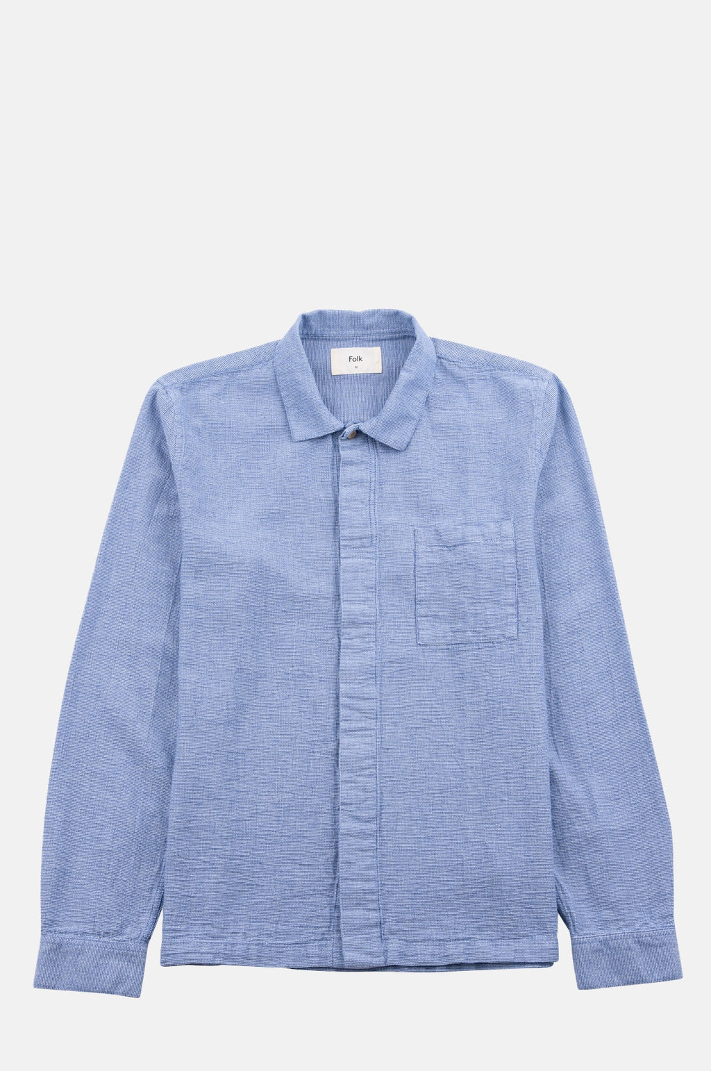 Folk Patch Light Indigo Basket Weave.