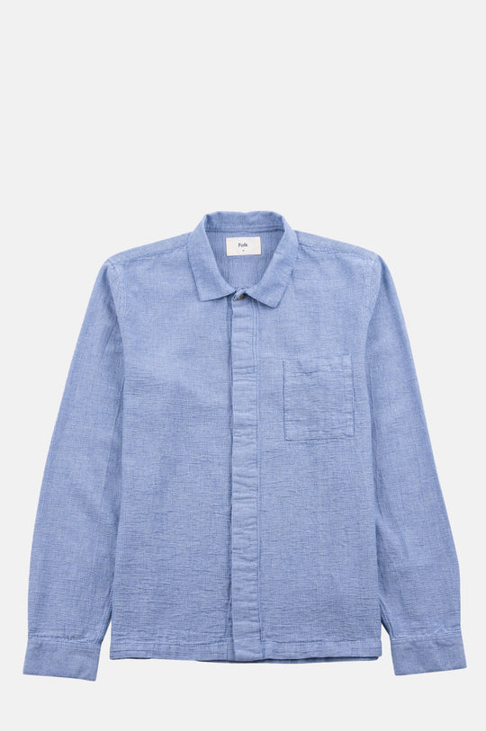 Patch Light Indigo Basket Weave