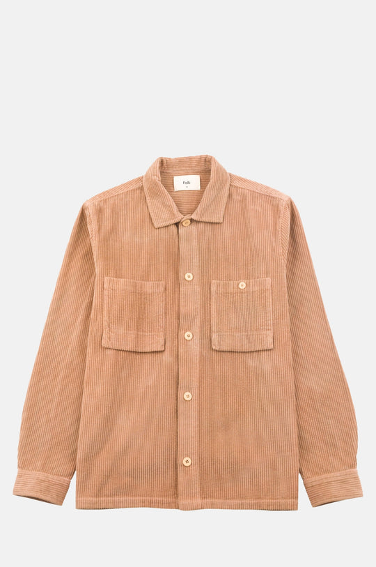 Patch Overshirt Mink Chunky Cord