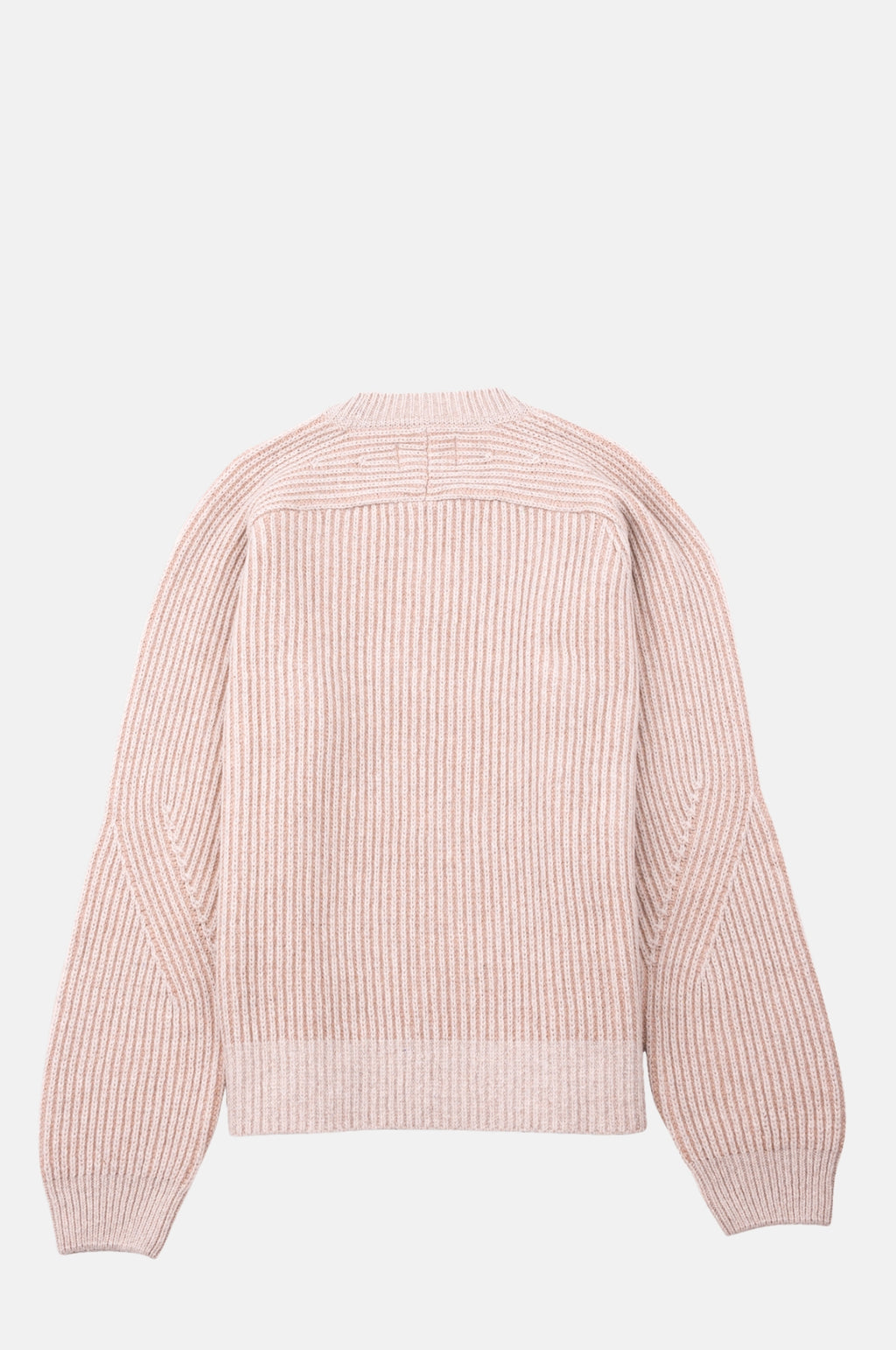 Plated Rib Crew Stone Ecru