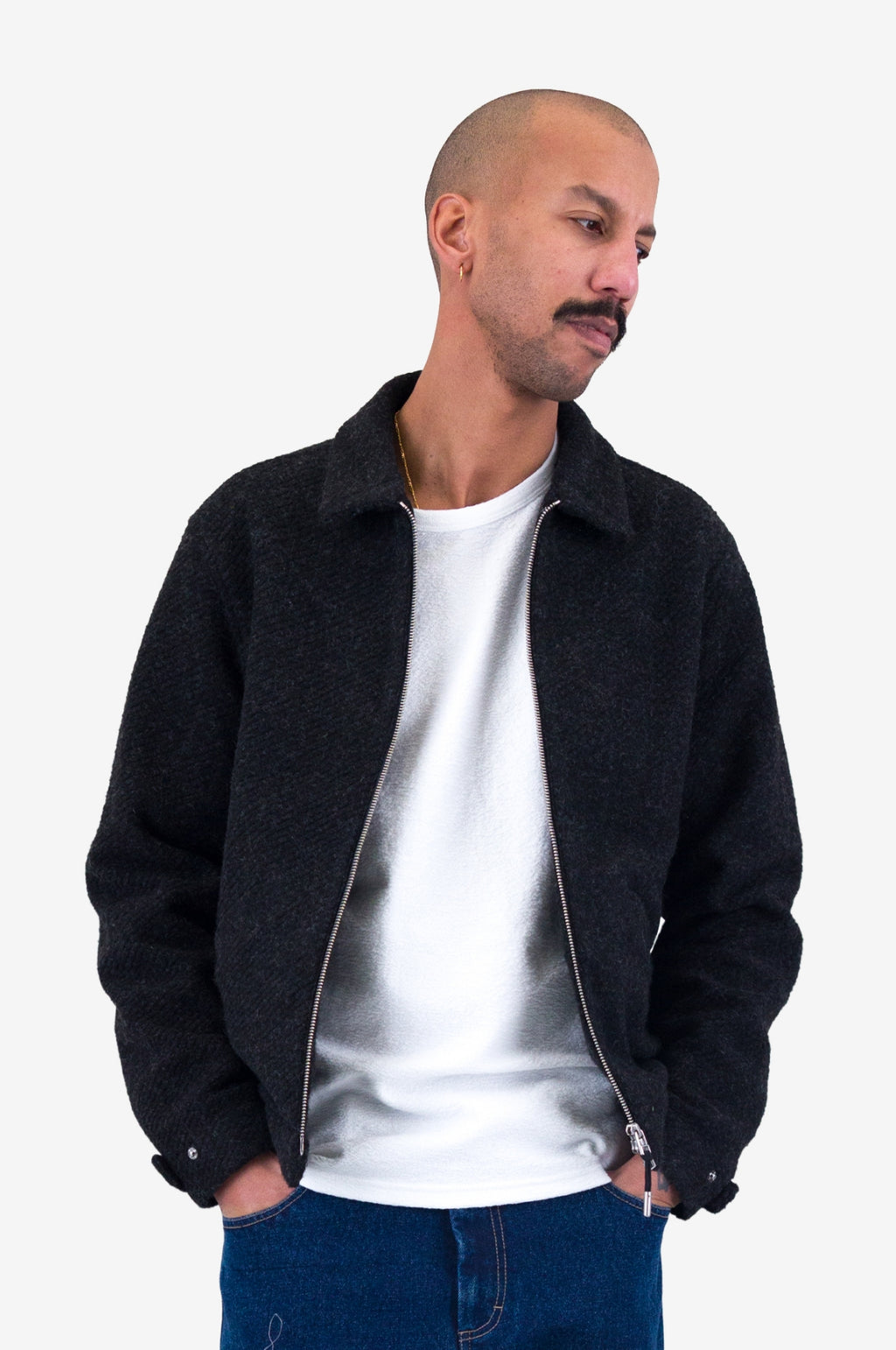 Signal Blouson Charcoal Wool Twill