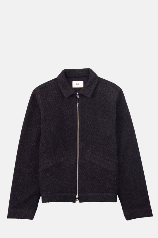 Signal Blouson Charcoal Wool Twill