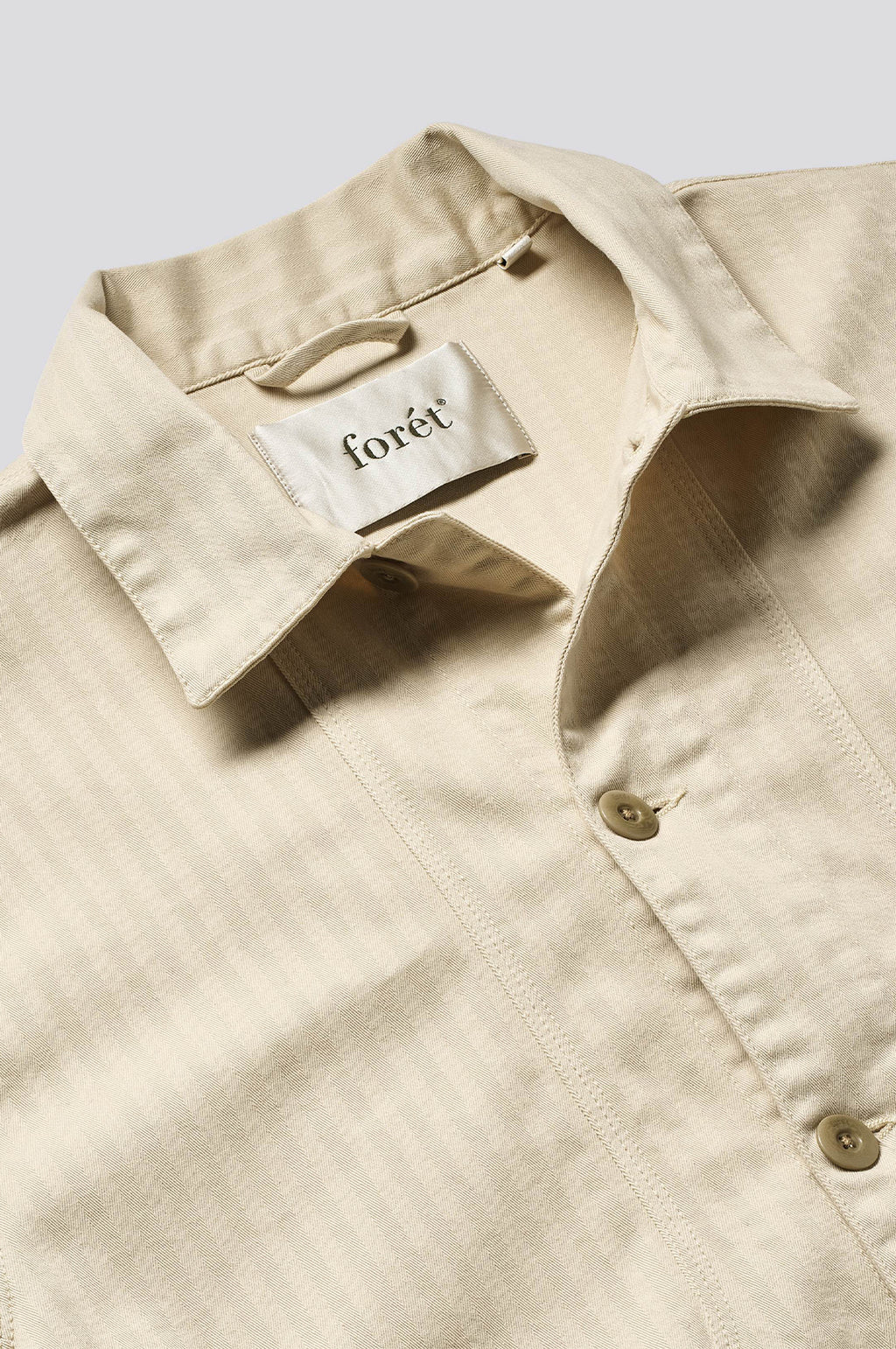 Berry Herringbone Overshirt Oat
