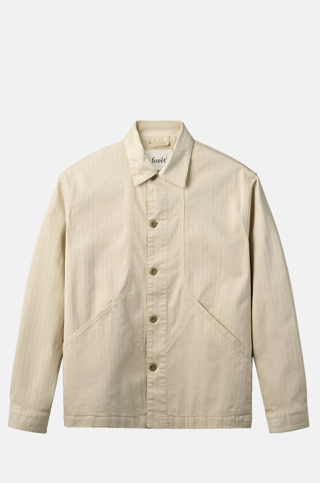 Foret Berry Herringbone Overshirt Oat.