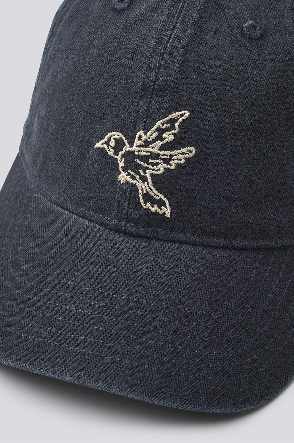 Bird Washed Herringbone Cap Navy