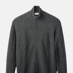 Foret Delta Wool Zip Jacket Dark Grey Melange.