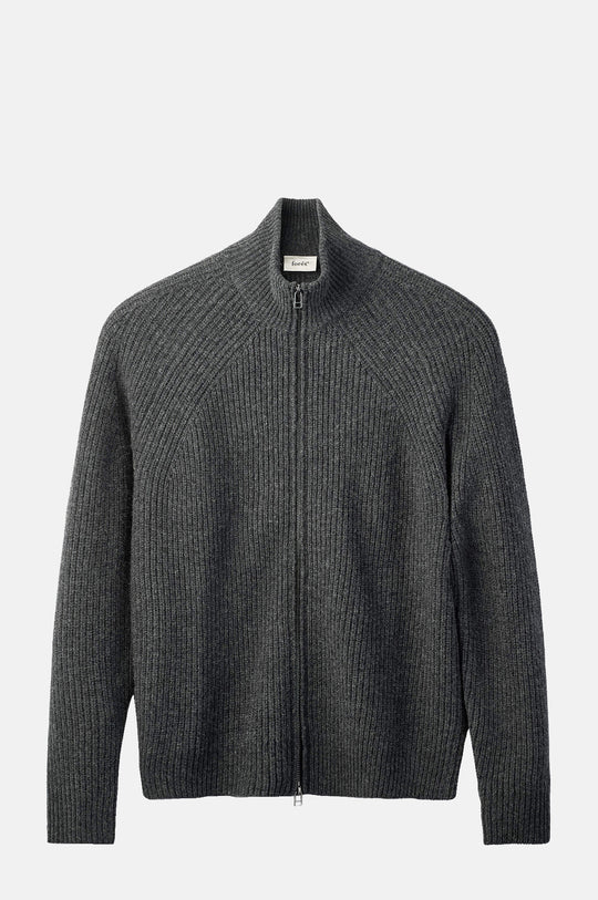 Delta Wool Zip Jacket Dark Grey Melange