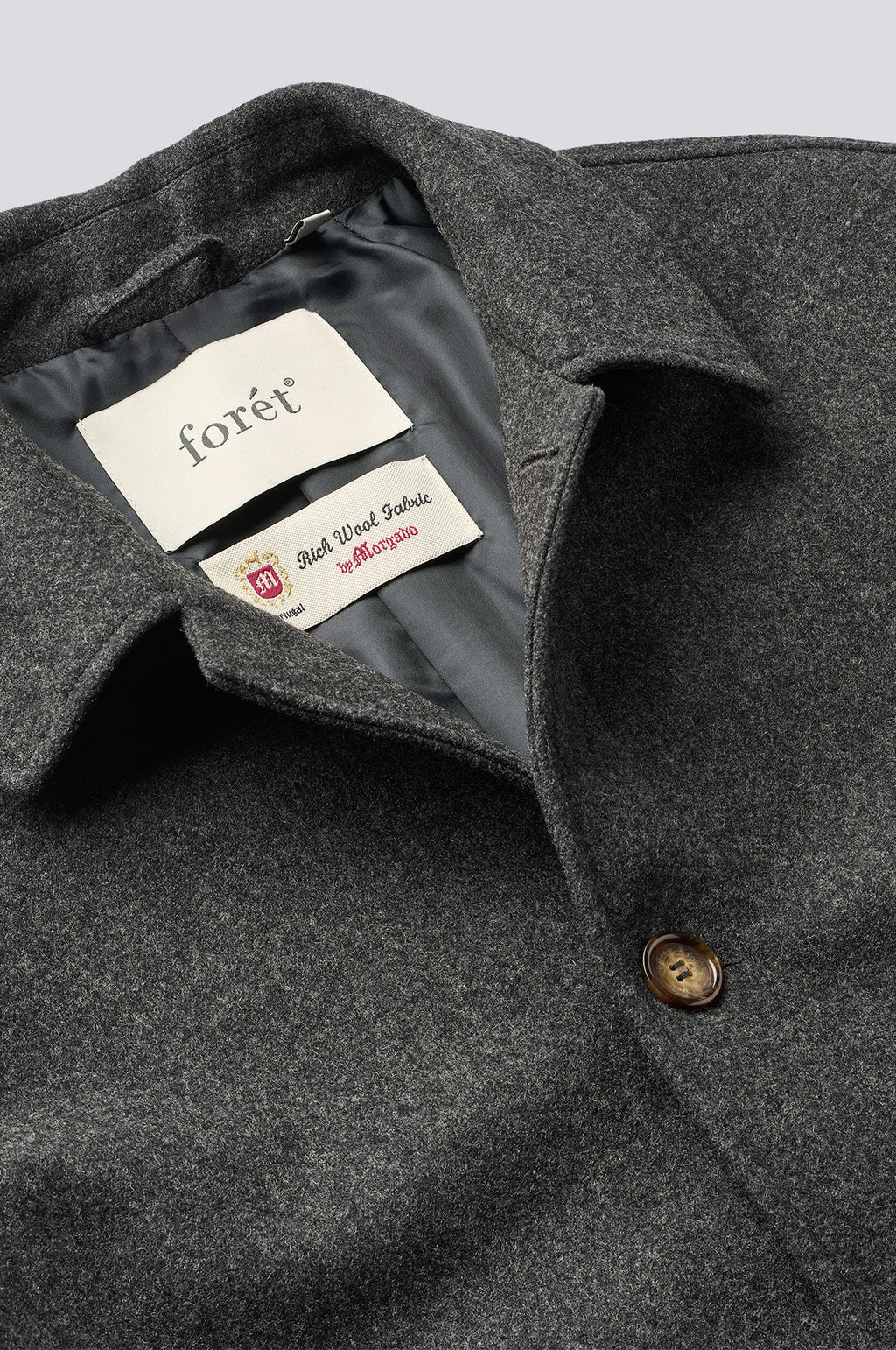 Pine Wool Coat Grey Herringbone