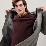 Pine Wool Coat Grey Herringbone