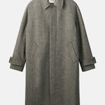 Foret Pine Wool Coat Grey Herringbone.