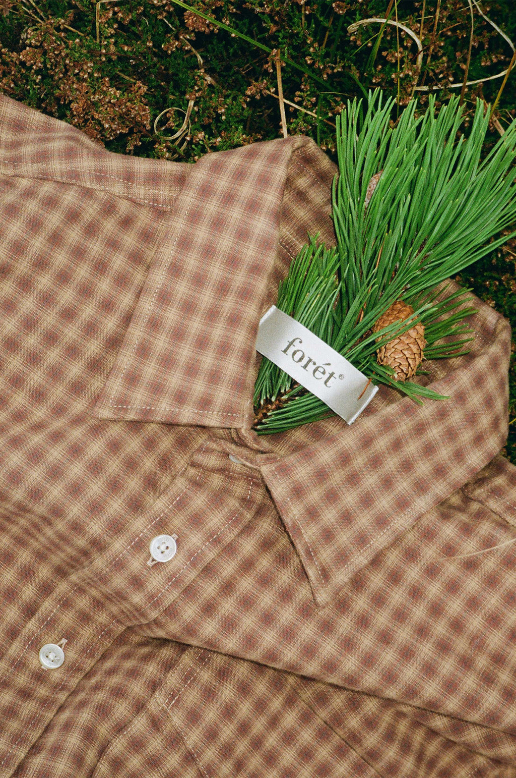 Ridge Flannel Regular Fit Check Shirt Rust Check