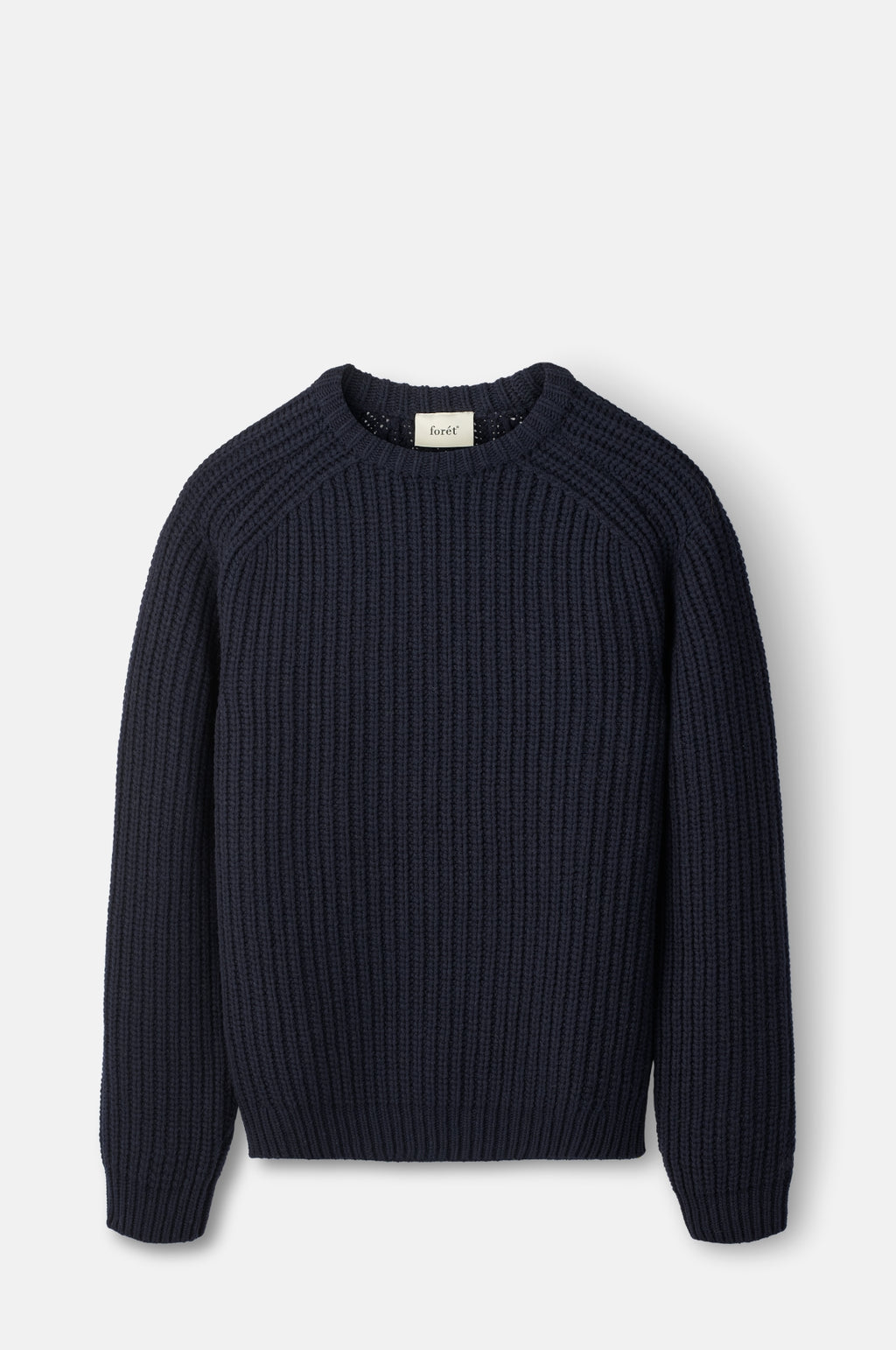 Foret Trip Chunky Rib Knit Navy.