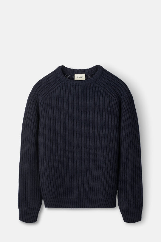 Trip Chunky Rib Knit Navy