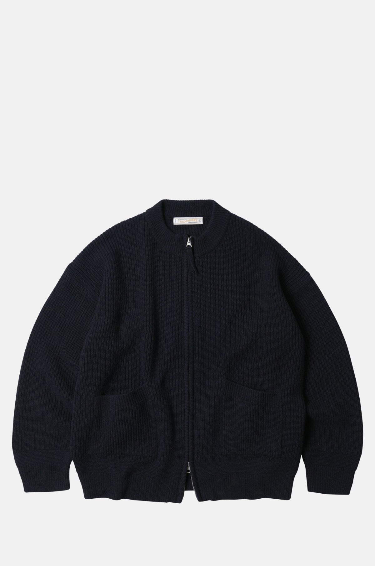 FrizmWorks Wool Deck Zipup Cardigan Navy.