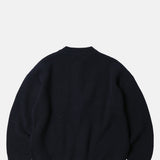 Wool Deck Zipup Cardigan Navy