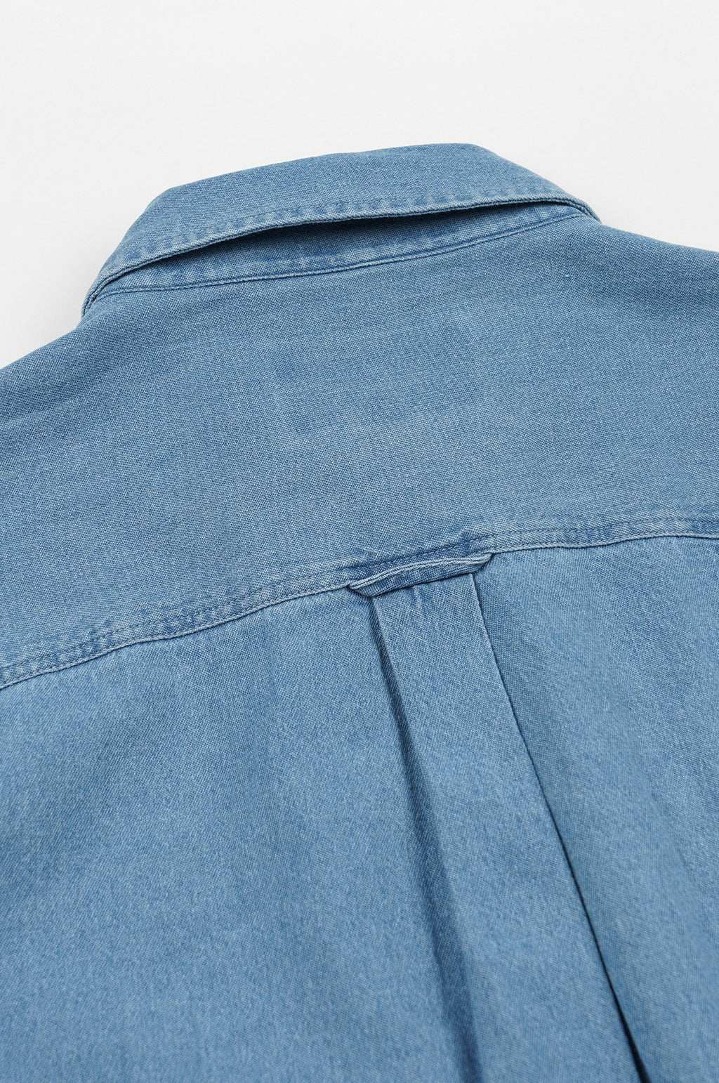 Bleach Denim Utility Shirt Mid Blue