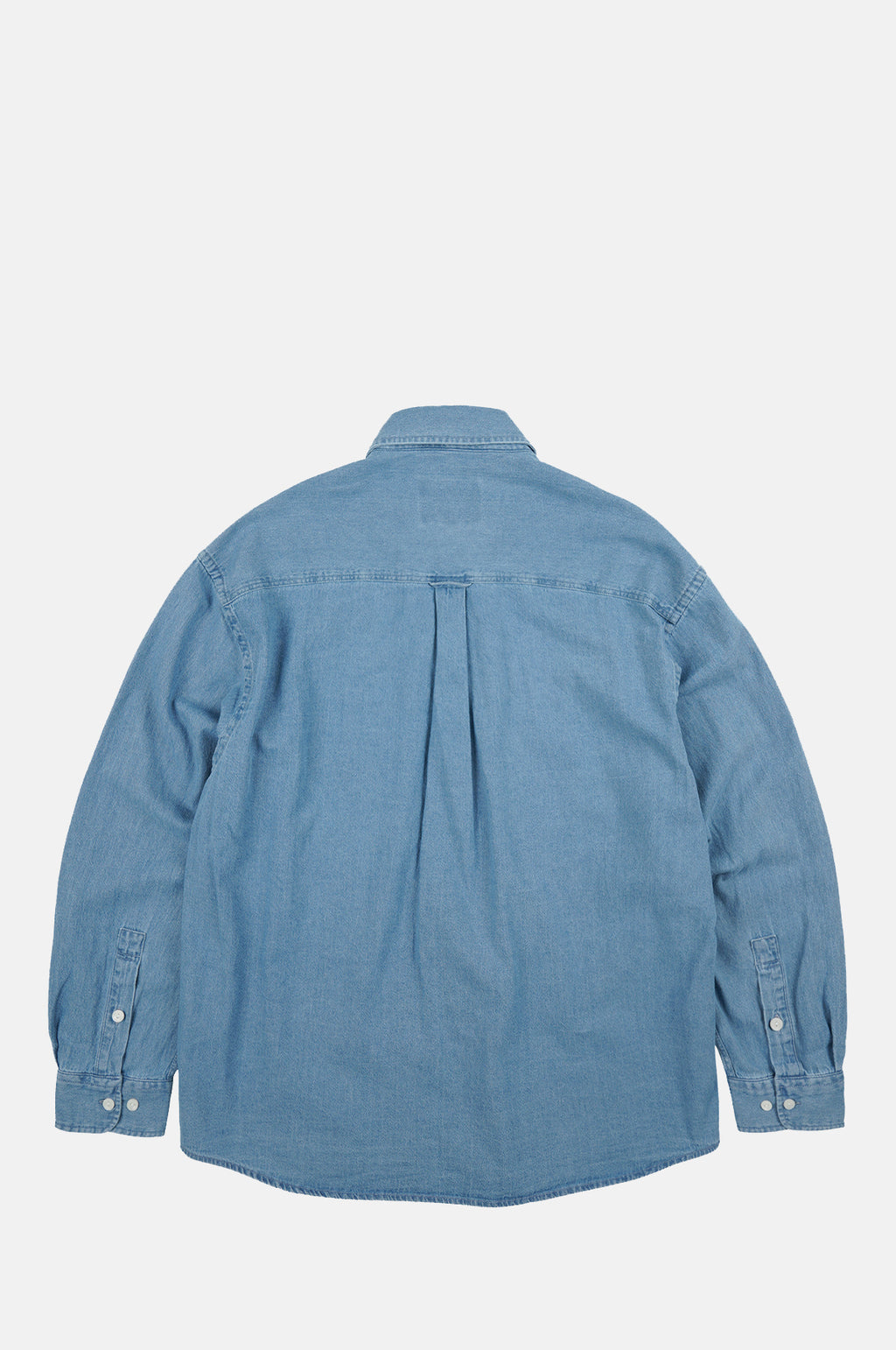 Bleach Denim Utility Shirt Mid Blue