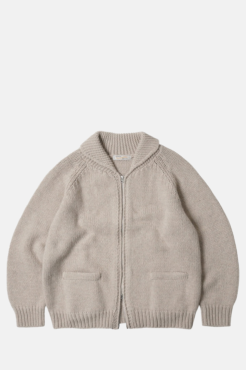 Frizmworks Heavy Cowichan Zipup Cardigan Oatmeal.