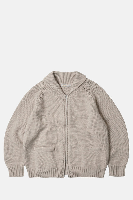 Heavy Cowichan Zipup Cardigan Oatmeal