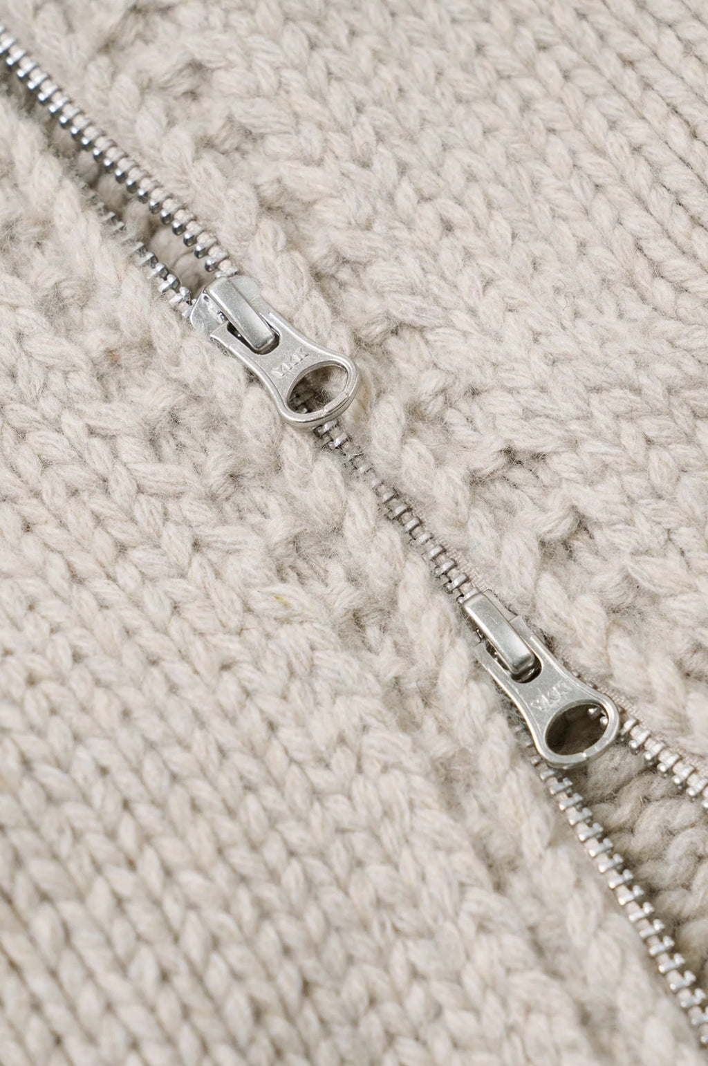 Heavy Cowichan Zipup Cardigan Oatmeal