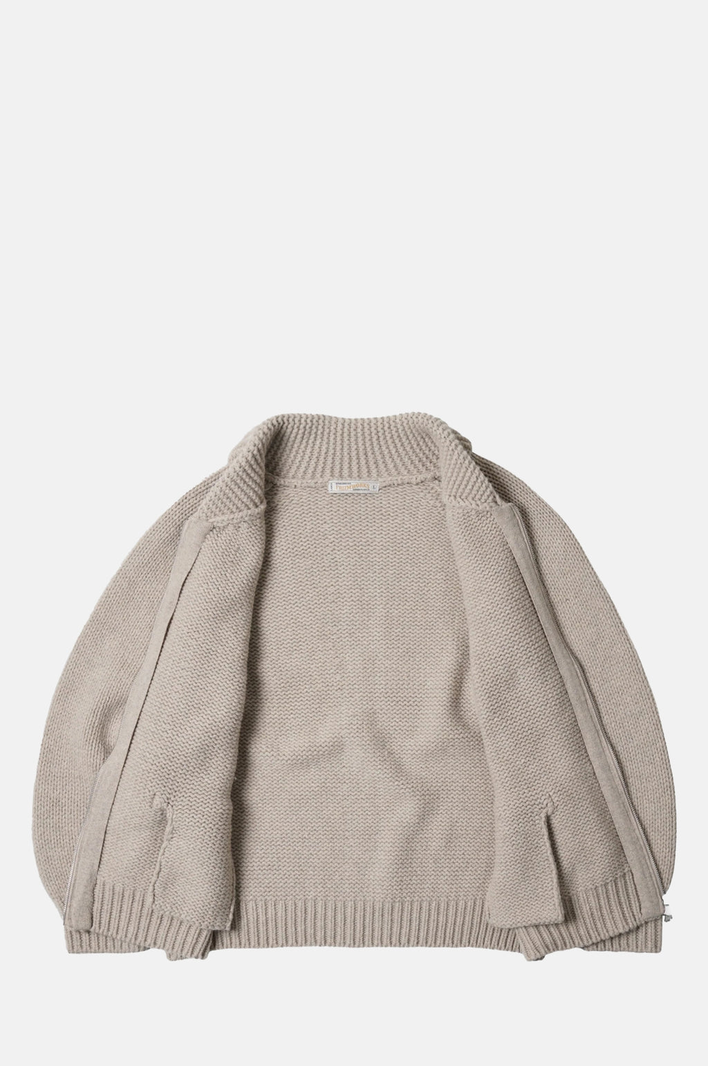 Heavy Cowichan Zipup Cardigan Oatmeal