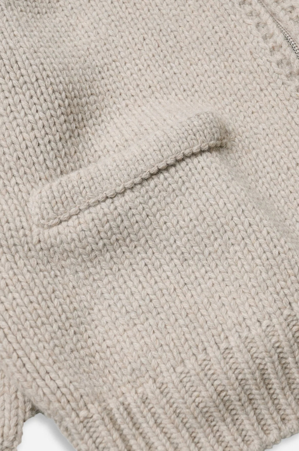 Heavy Cowichan Zipup Cardigan Oatmeal