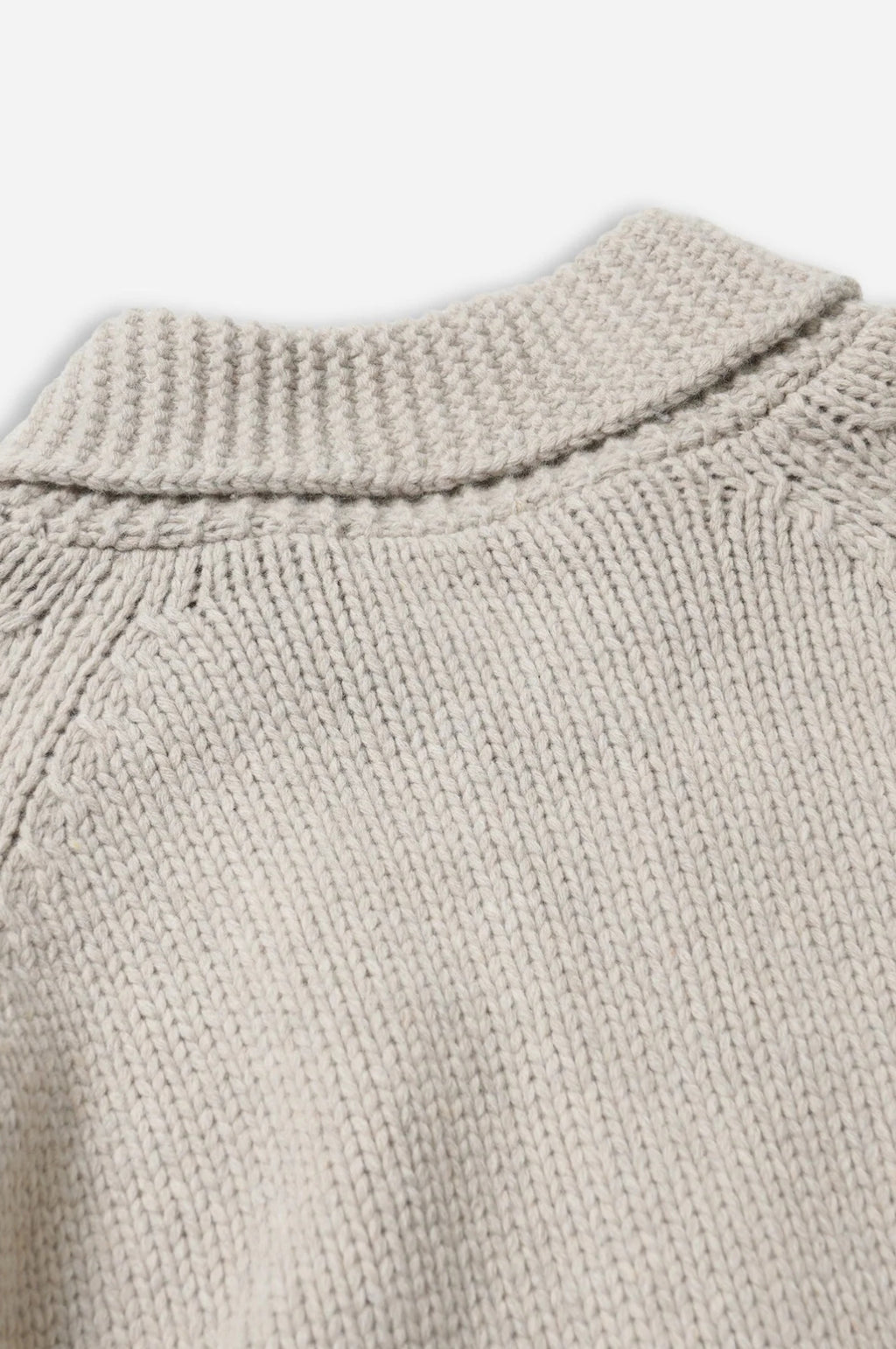 Heavy Cowichan Zipup Cardigan Oatmeal