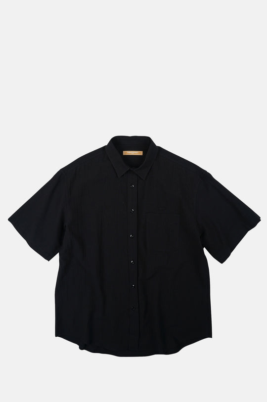 OG Dobby Weave Seersucker Half Shirt Black