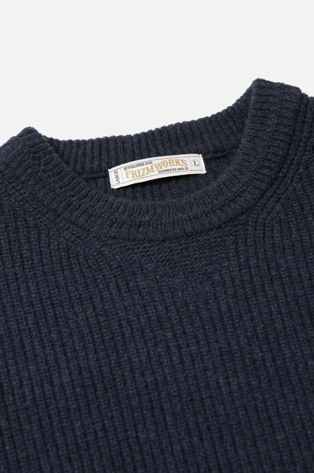 Patch Round Pullover Knit Navy