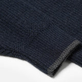 Patch Round Pullover Knit Navy