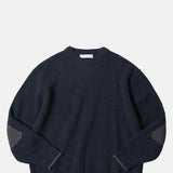 Frizmworks Patch Round Pullover Knit Navy.