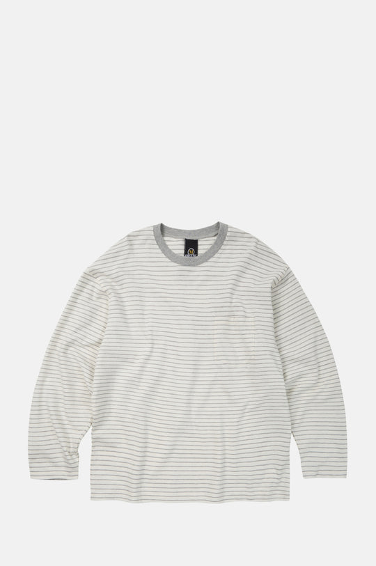 Stripe Oversized Relax Tee Ivory