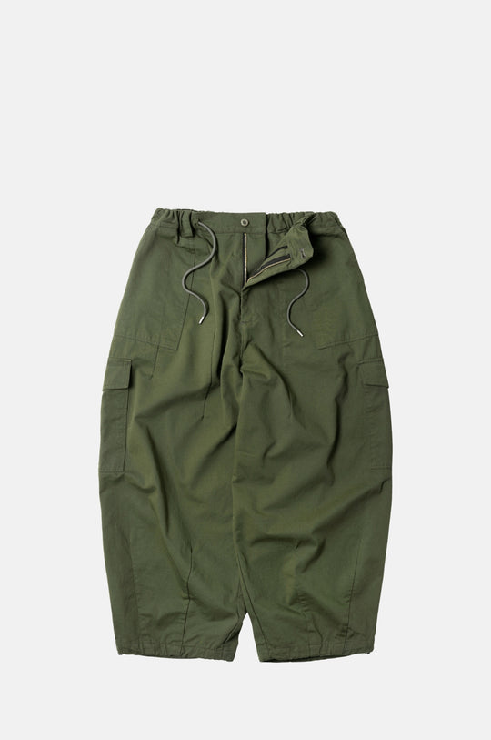 Twill Cargo Balloon Pants Olive