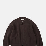 Frimworks Wool Deck Zipup Cardigan Choco Brown.