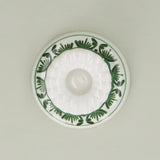 Green Folk Ceramic Candlestick
