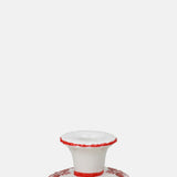 Gisela Graham Red Folk Ceramic Candlestick.