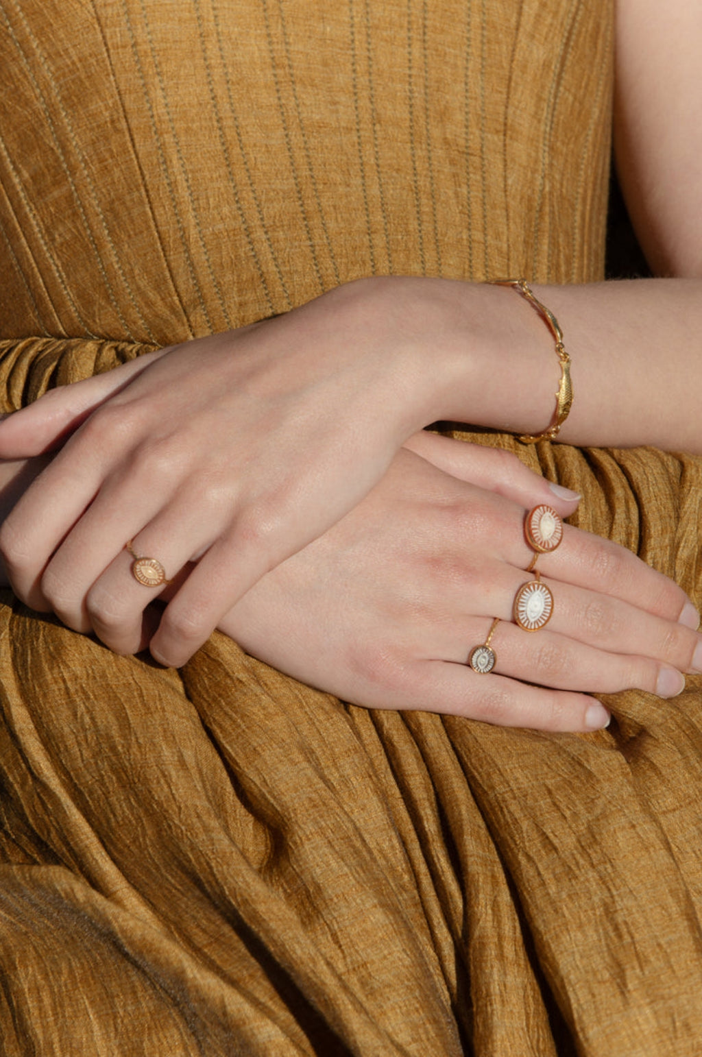 Cameo Large Carnelian Red Eye Ring