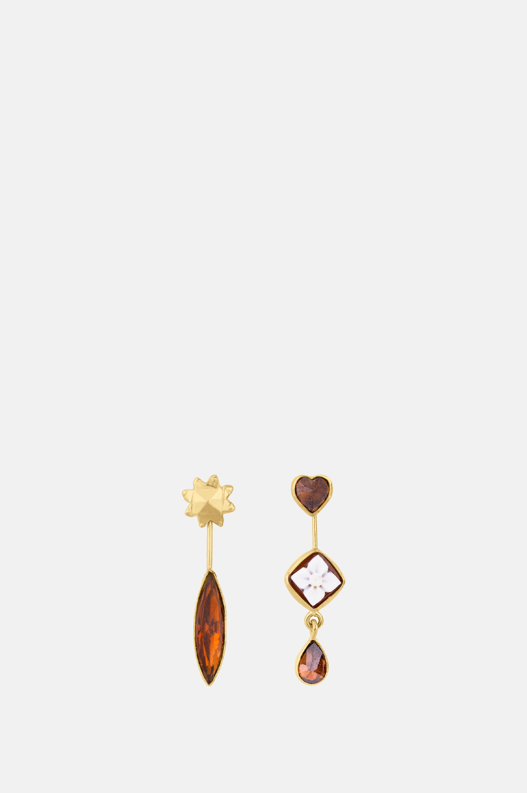 Grainne Morton Detachable Victorian Drop Smoky Quartz Earrings.