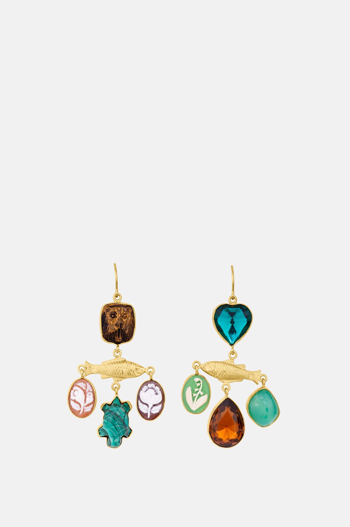 Grainne Morton Fish Balance Drop Earrings.