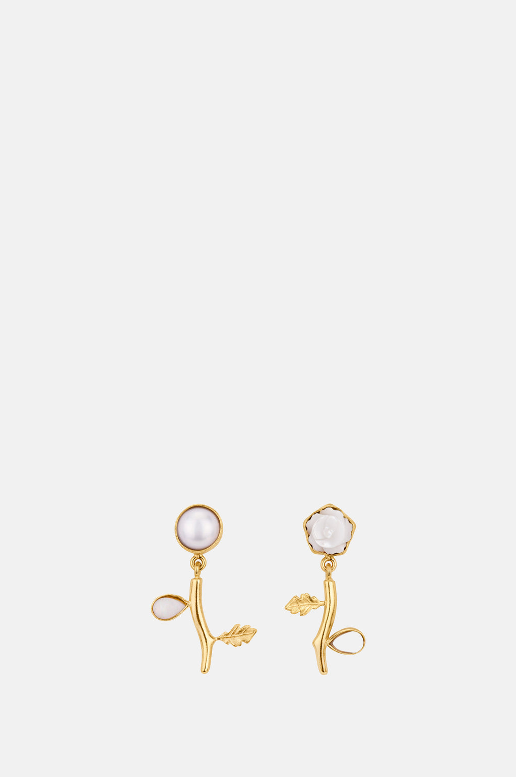 Grainne Morton Flower Drop Pearl Earrings.