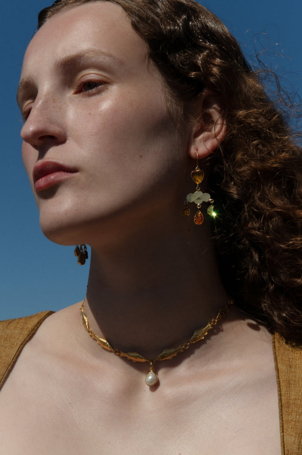 Girandole Amber Earrings