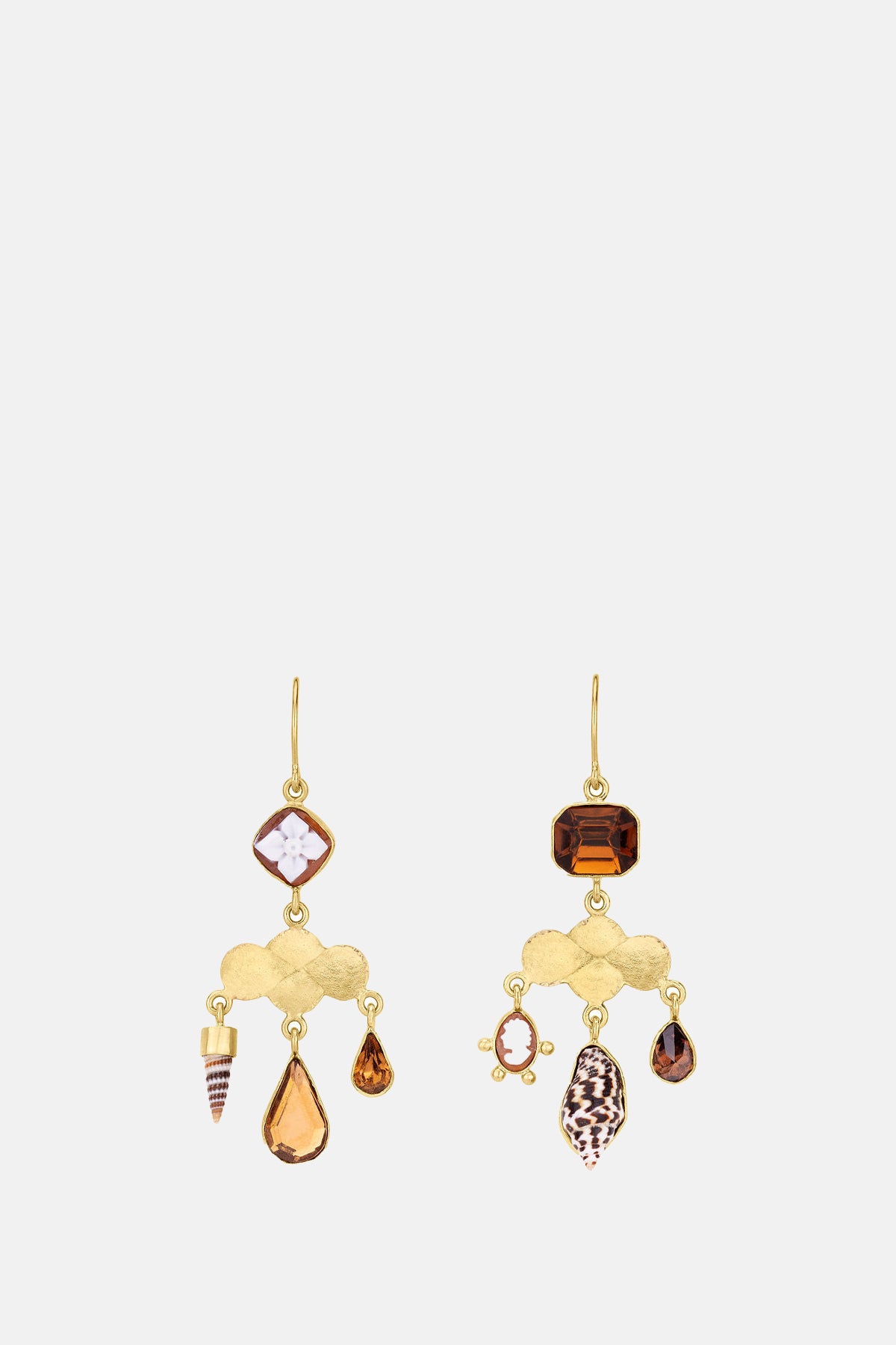 Grainne Morton Girandole Shell Earrings.