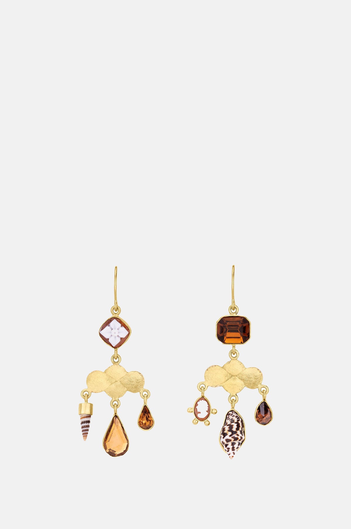 Grainne Morton Girandole Shell Earrings.