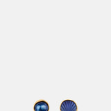 Grainne Morton Mismatched Blue Shell Stud Earrings.