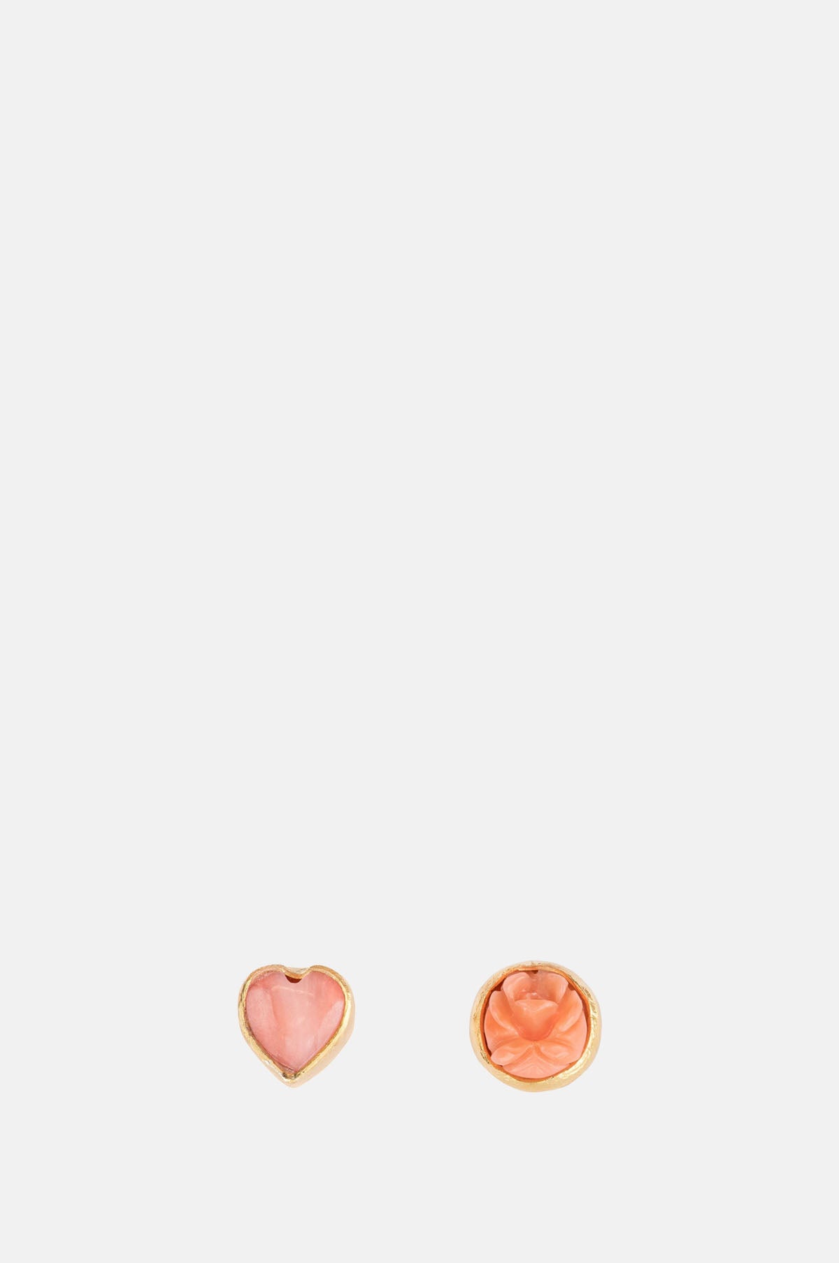 Grainne Morton Mismatched Pink Flower Stud Earrings.