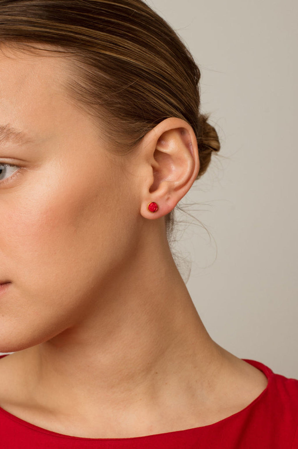 Mismatched Stud Ladybird Earrings